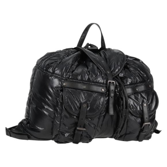BOTTEGA VENETA INTRECCIATO Backpack Nylon Leather Black Auth 132539V main image 12